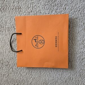 Hermes Orange Iconic Logo Accessory Bag
